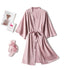Women's One-Piece Mid-Length Solid Robe Bathrobe - ROUTINE FASHION