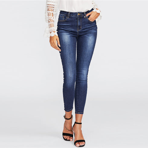 Women's beaded skinny jeans - ROUTINE FASHION