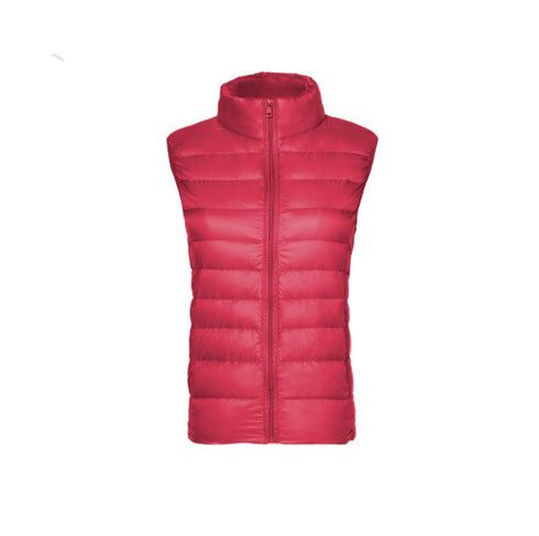 Stand-up Collar Lightweight Down Jacket Women's Vest - ROUTINE FASHION