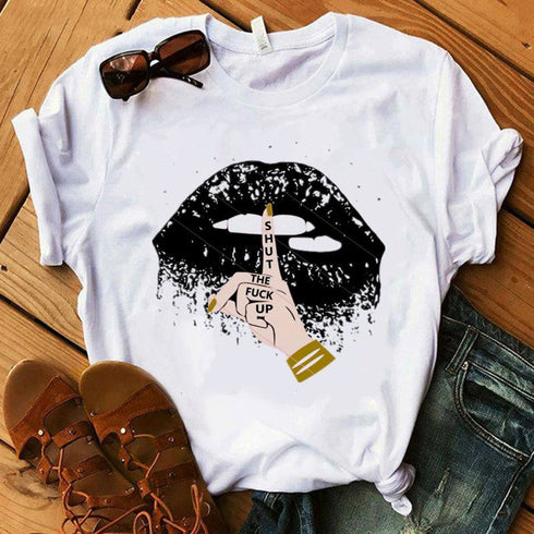 Women's short - sleeved T-shirt blouse - ROUTINE FASHION