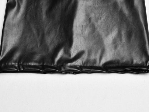 Wrapped chest wrap leather skirt - ROUTINE FASHION