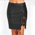 Short lace leather skirt - ROUTINE FASHION