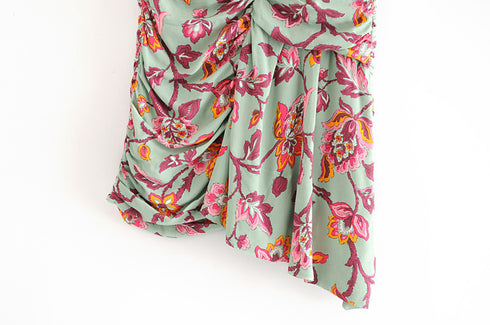 Printed pleated mini skirt - ROUTINE FASHION