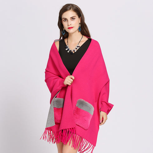 Women's knitted Cape - ROUTINE FASHION