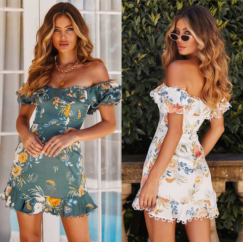 Floral wrap chest print skirt - ROUTINE FASHION