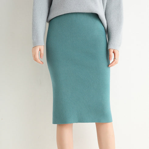 Knitted skirt wrap hip skirt - ROUTINE FASHION
