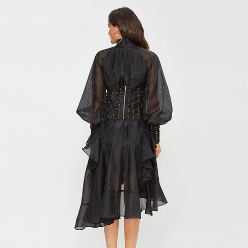 Women Flower Printed Party Dresses - ROUTINE FASHION