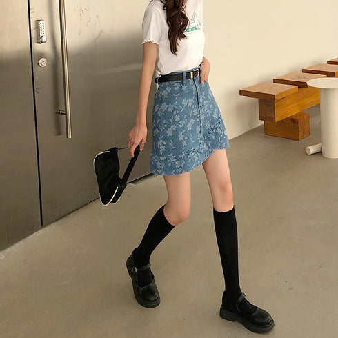 A-line skirt with ruffles - ROUTINE FASHION