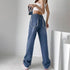 Women's High-waisted Straight Jeans - ROUTINE FASHION