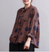 Casual Polka Dot Print Stand Collar Loose Women Blouses - ROUTINE FASHION