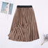 Gold velvet pleated skirt - ROUTINE FASHION