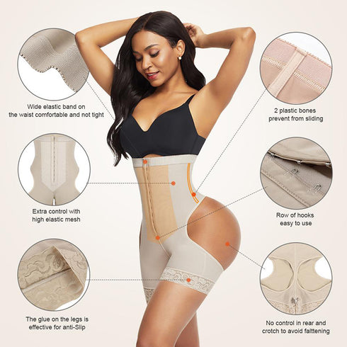 Women Shapewear High Waist Butt Lifter Tummy Control Underwear Workout Waist Trainer Corset - ROUTINE FASHION