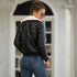 Women's short pu leather jacket plus cashmere - ROUTINE FASHION