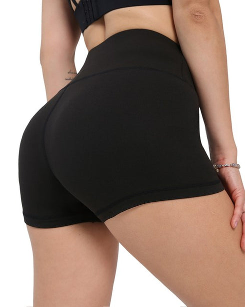 Workout Shorts For Women Seamless Biker Short Pants Black - ROUTINE FASHION