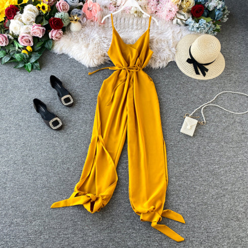 Women ’s V-neck jumpsuit - ROUTINE FASHION