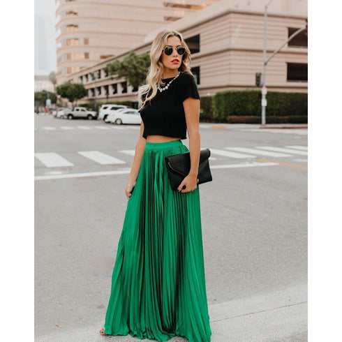 Women fashion casual skirt girls high Waist long skirts - ROUTINE FASHION