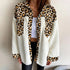 Ladies Fleece Jacket Leopard Print Plush - ROUTINE FASHION