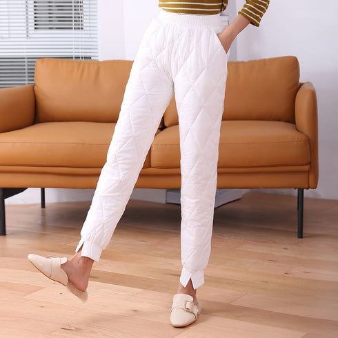 Down cotton trousers for women - ROUTINE FASHION