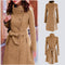 Womens Winter Lapel Wool Coat Trench Jacket Overcoat Outwear - ROUTINE FASHION