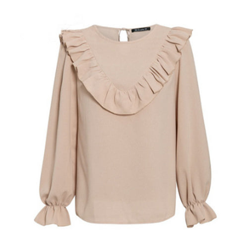 Blouse Tops women Long Sleeve Pink Shirts Ladies Shirt - ROUTINE FASHION