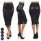 Newly Women High Waist Faux Leather Pencil Skirt Bodycon Skirt Solid Sexy OL Office Skirts - ROUTINE FASHION