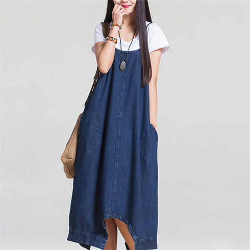 Summer denim overalls culottes - ROUTINE FASHION