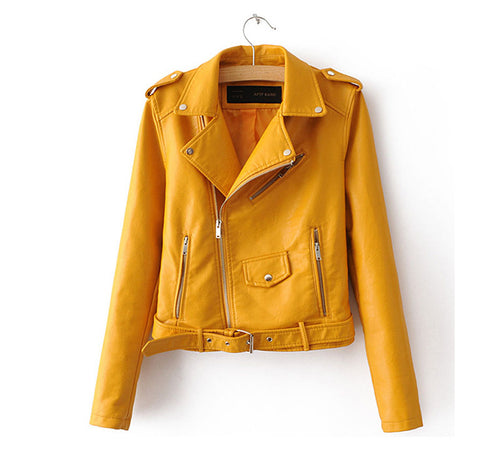 Women's new five-color classic coat leather coat - ROUTINE FASHION