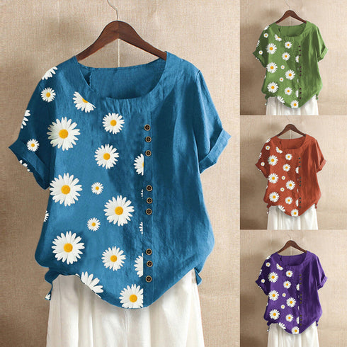 Linen Blouse Shirt - ROUTINE FASHION