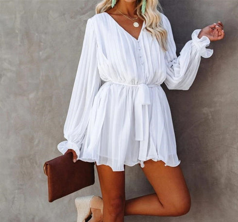 Pleated Chiffon Skirt skirt dress - ROUTINE FASHION