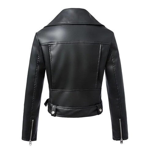Women's leather short jacket - ROUTINE FASHION