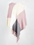 Shawl cape fringed colorblock women's coat - ROUTINE FASHION