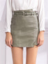 Women's Pu leather skirt - ROUTINE FASHION