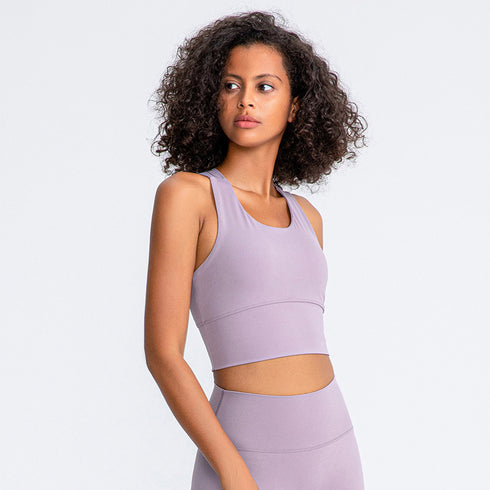 High Support Padded Gym Athletic Sports Bras Tops Women Naked Feel Yoga Fitness Workout Running Crop Bras - ROUTINE FASHION