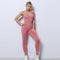 New Seamless Knitted Fitness Jumpsuit In Europe And America Sexy Sling High Elastic Tight Jumpsuit Yoga Suit For Women - ROUTINE FASHION