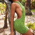 Knitted Dress With Hip And Halter - ROUTINE FASHION