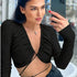 Strapless Crop Top T Shirt Women Sexy Slim-fit Short Coat - ROUTINE FASHION