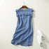 Ruffled Tencel Denim Short One-piece Dress - ROUTINE FASHION
