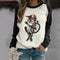 Printed Cat Long Sleeve T-Shirt Women - ROUTINE FASHION