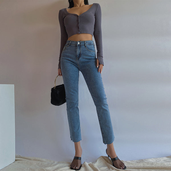 Women's High Waist Slim Slimming Stretch Jeans - ROUTINE FASHION
