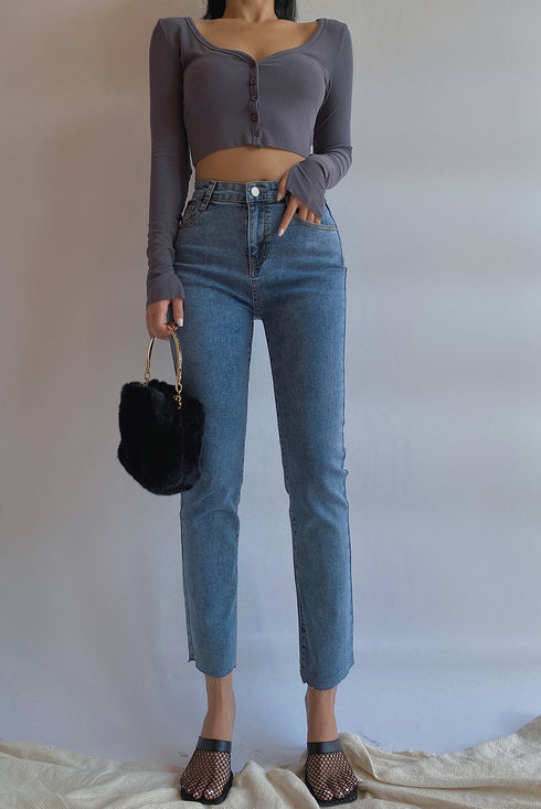 Women's High Waist Slim Slimming Stretch Jeans - ROUTINE FASHION