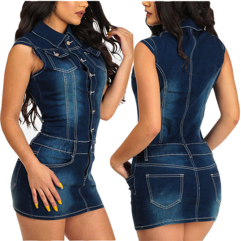 Women Denim dress - ROUTINE FASHION