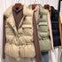 Drawstring Fashion Down Jacket Women Short Vest Vest - ROUTINE FASHION
