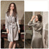 Imitation Silk Nightgown Bathrobe Home Service - ROUTINE FASHION