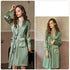Imitation Silk Nightgown Bathrobe Home Service - ROUTINE FASHION