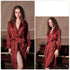 Imitation Silk Nightgown Bathrobe Home Service - ROUTINE FASHION