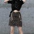 Harajuku Style Retro Denim Skirt High Waist Leopard Print Skirt Women - ROUTINE FASHION
