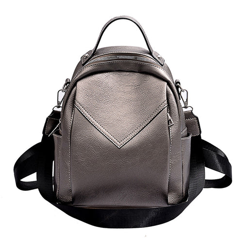 Fashion Simple and Versatile Soft Leather One-Shoulder Small Backpack - ROUTINE FASHION