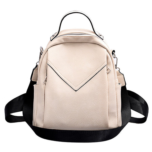 Fashion Simple and Versatile Soft Leather One-Shoulder Small Backpack - ROUTINE FASHION