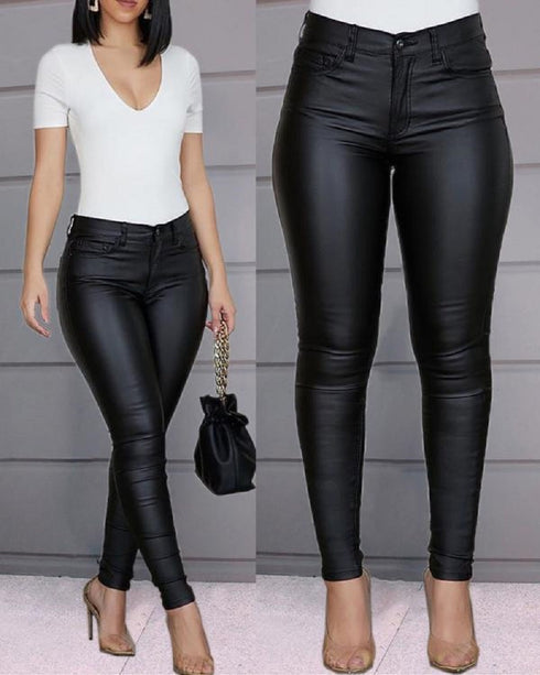 Pure Color Casual Sexy Feet Pants Women Trousers - ROUTINE FASHION
