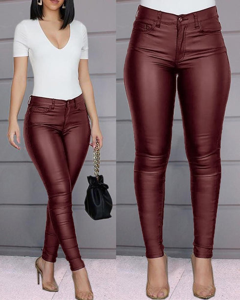 Pure Color Casual Sexy Feet Pants Women Trousers - ROUTINE FASHION